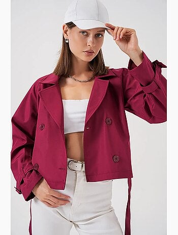 Trench corto con cintura bdart