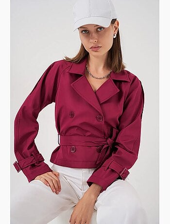 Trench corto con cintura bdart