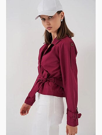 Trench corto con cintura bdart