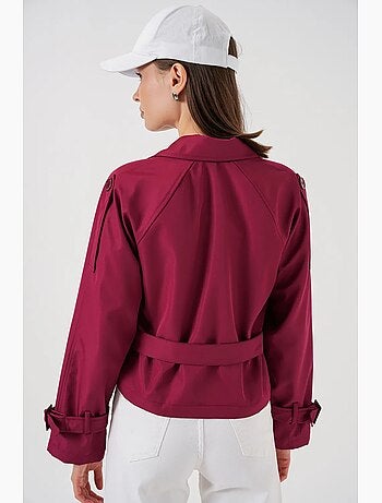 Trench corto con cintura bdart