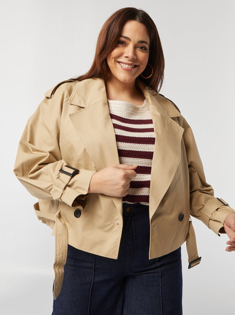 Trench corto impermeabile BEIGE - Kiabi