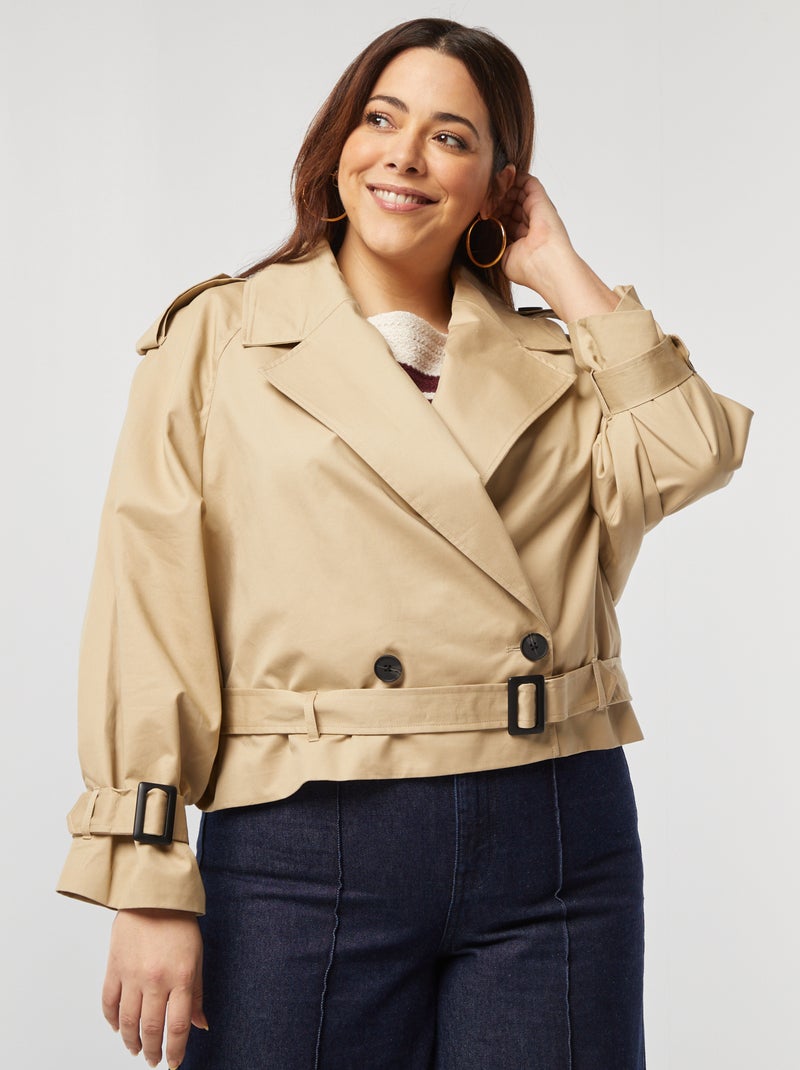 Trench corto impermeabile BEIGE - Kiabi