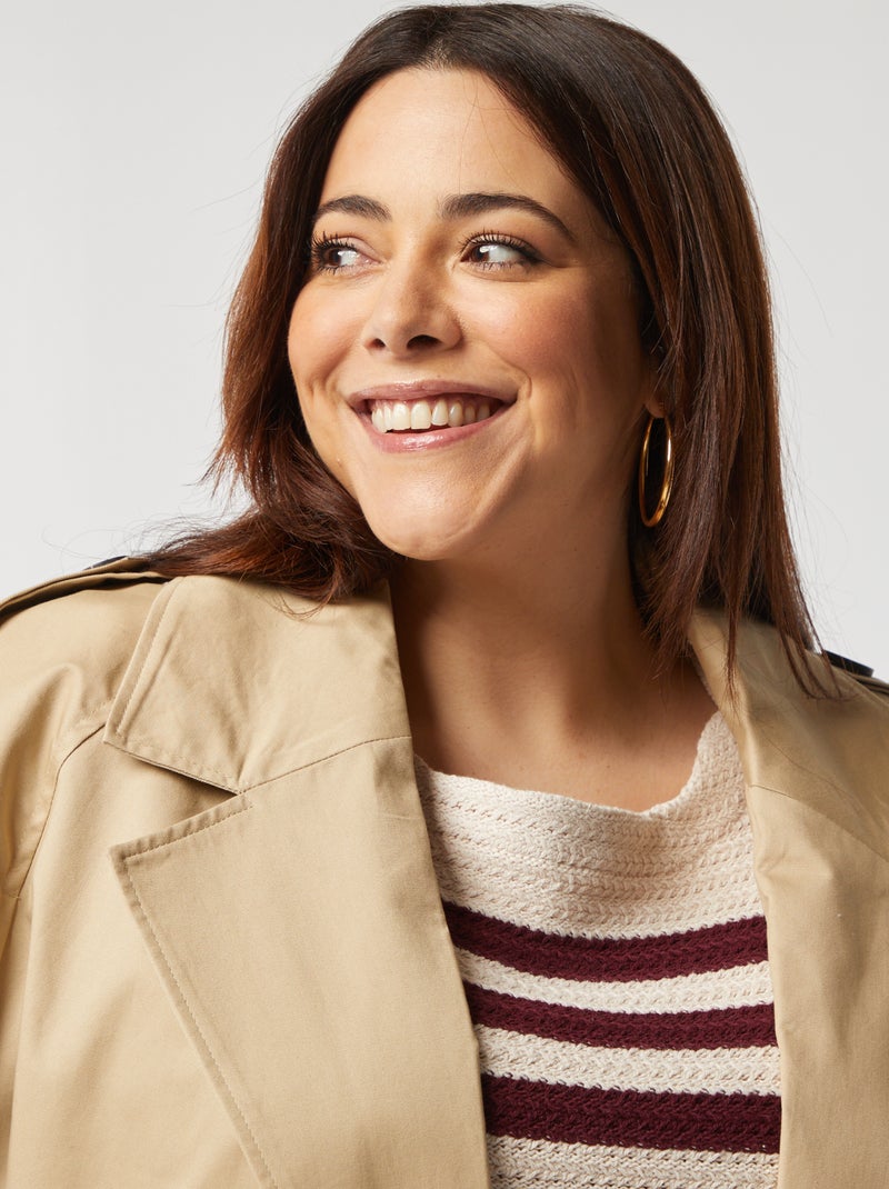 Trench corto impermeabile BEIGE - Kiabi