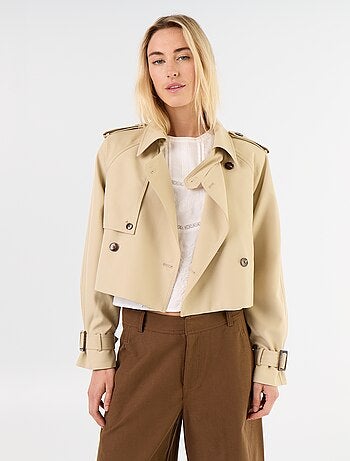 Trench corto in cotone