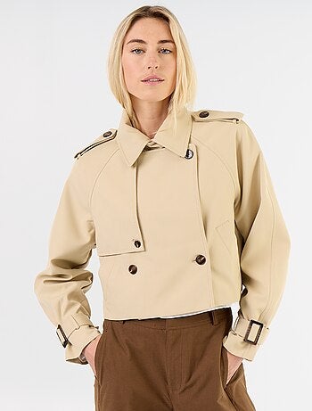 Trench corto in cotone