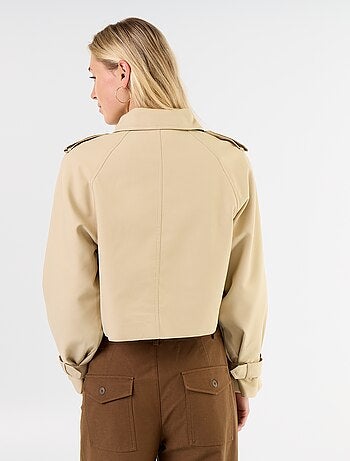 Trench corto in cotone