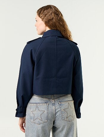 Trench corto in cotone