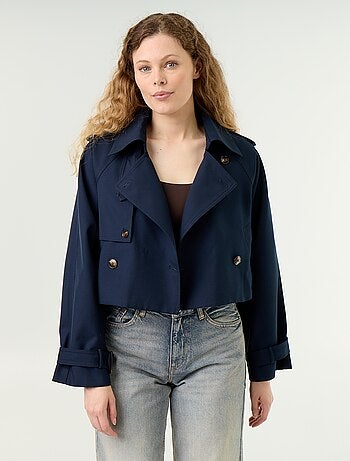Trench corto in cotone
