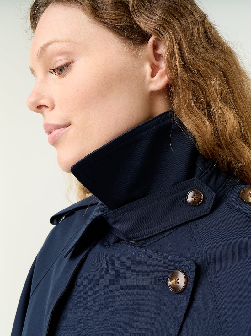 Trench corto in cotone Blu - Kiabi