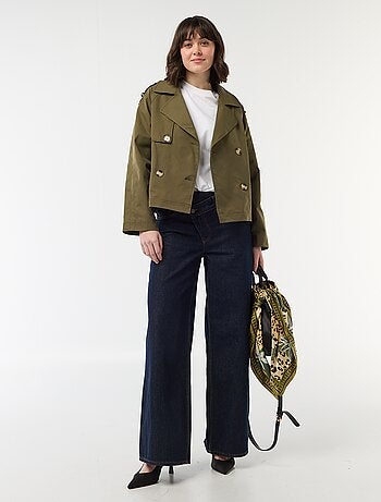 Trench corto in cotone