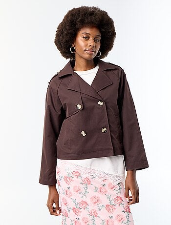 Trench corto in cotone