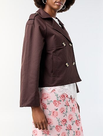 Trench corto in cotone