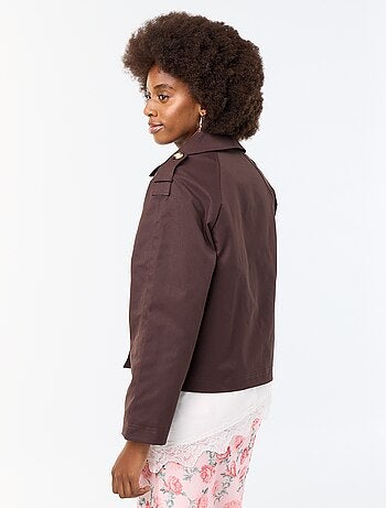 Trench corto in cotone
