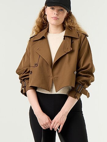 Trench corto in cotone