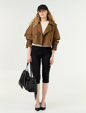 Trench corto in cotone