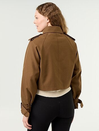 Trench corto in cotone
