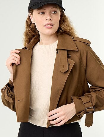 Trench corto in cotone