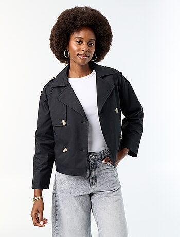 Trench corto in cotone