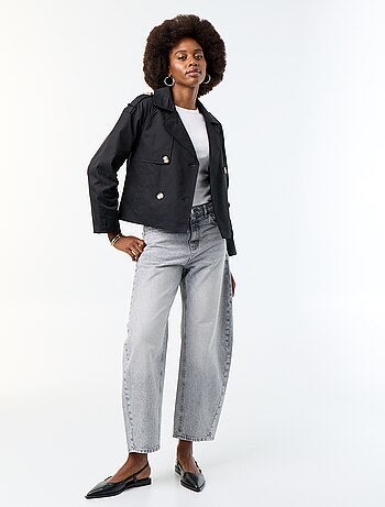 Trench corto in cotone