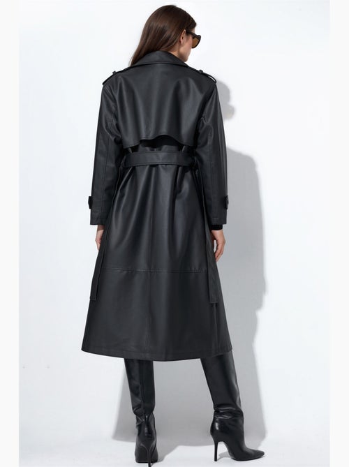 Trench lungo doppiopetto con cintura hiccup - Kiabi Trench lungo doppiopetto con cintura hiccup - Kiabi