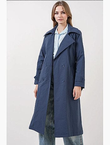 Trench lungo doppiopetto con tasche bdart
