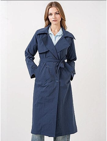 Trench lungo doppiopetto con tasche bdart