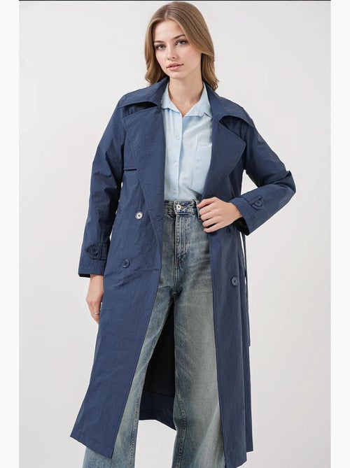 Trench lungo doppiopetto con tasche bdart - Kiabi Trench lungo doppiopetto con tasche bdart - Kiabi
