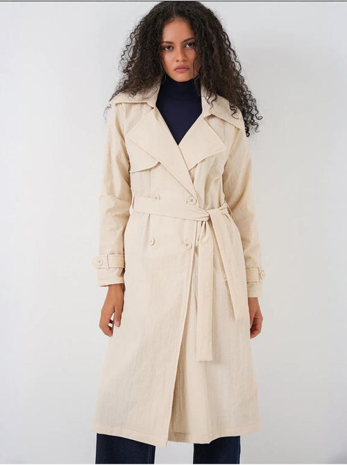 Trench lungo doppiopetto con tasche bdart - Kiabi Trench lungo doppiopetto con tasche bdart - Kiabi