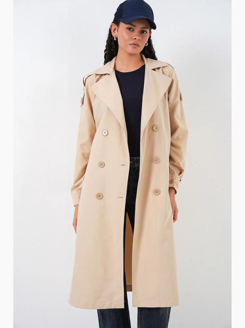 Trench lungo imbottito doppiopetto bdart - Kiabi Trench lungo imbottito doppiopetto bdart - Kiabi