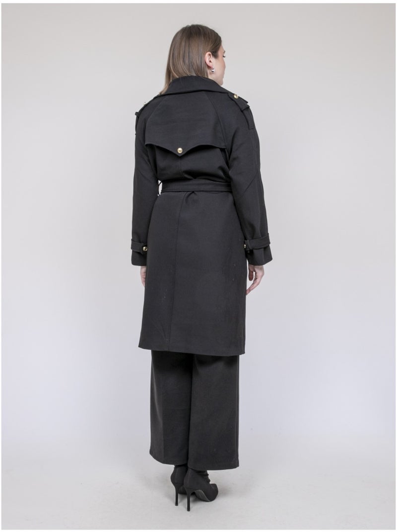 Trench lungo UNZILE Nero - Kiabi