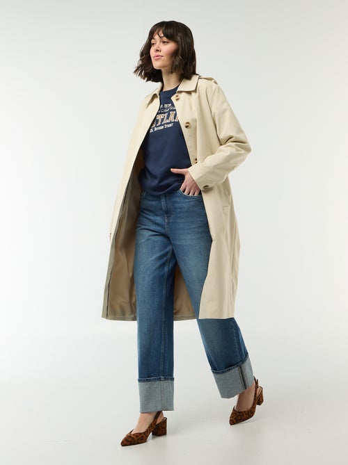Trench midi con colletto a camicia - Kiabi