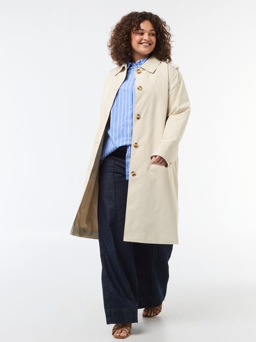 Trench midi con colletto a camicia - Kiabi Trench midi con colletto a camicia - Kiabi