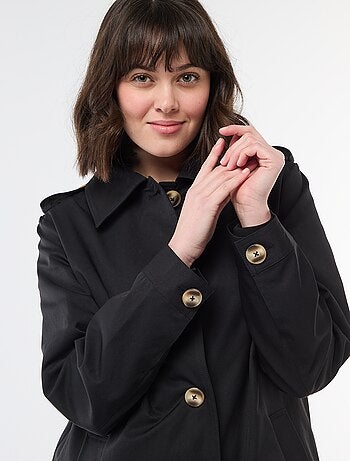 Trench midi con colletto a camicia