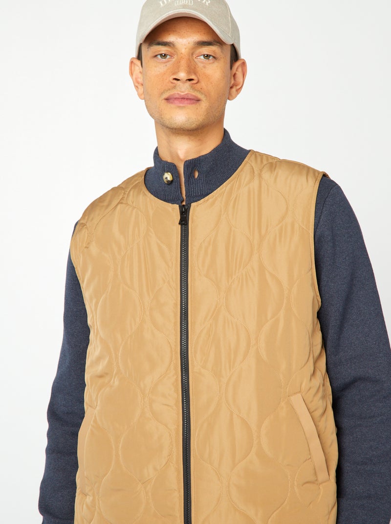 Trench midi con giacca trapuntata senza maniche all'interno