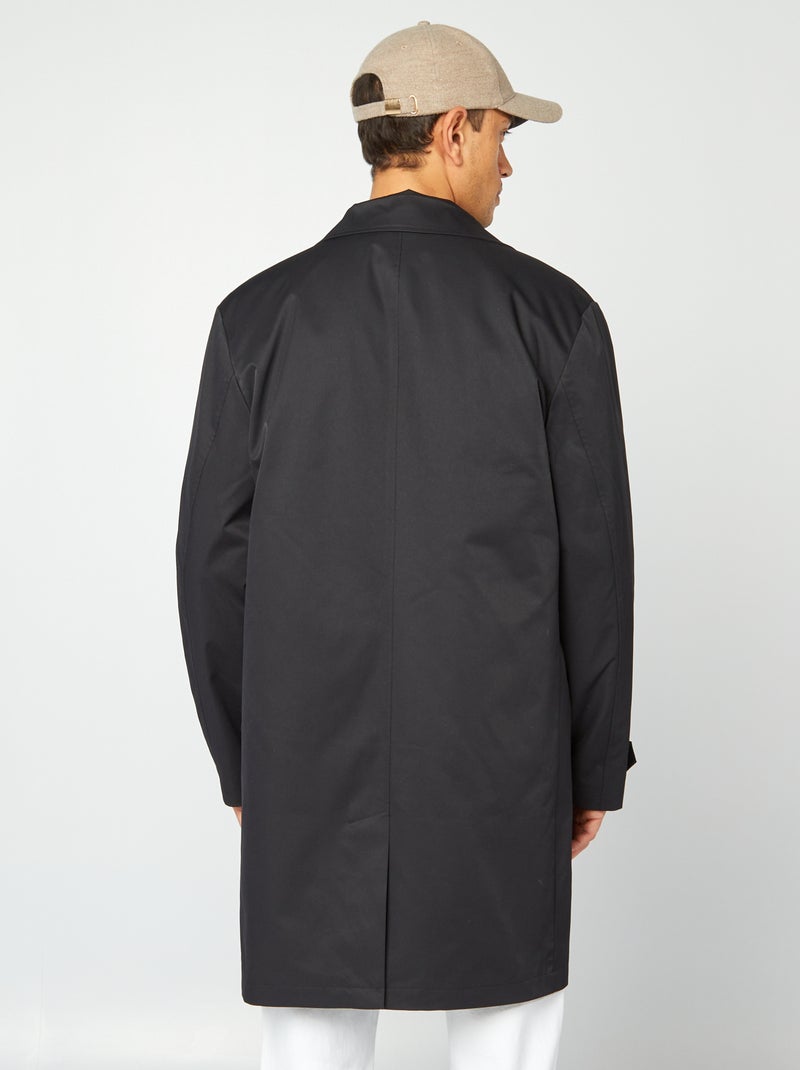 Trench midi con giacca trapuntata senza maniche all'interno nero - Kiabi