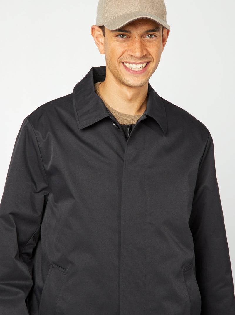 Trench midi con giacca trapuntata senza maniche all'interno nero - Kiabi