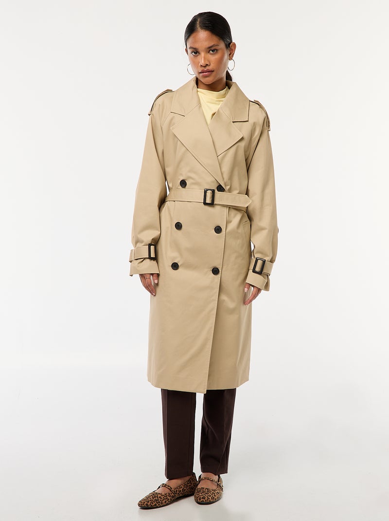 Trench midi leggero Beige - Kiabi