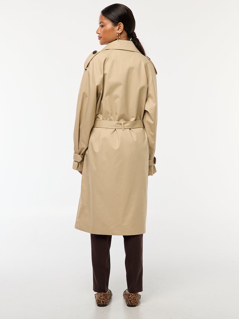 Trench midi leggero Beige - Kiabi