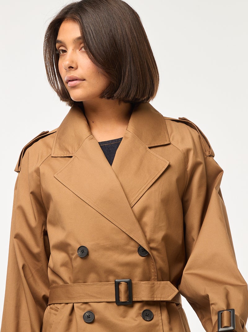 Trench midi leggero Marrone - Kiabi