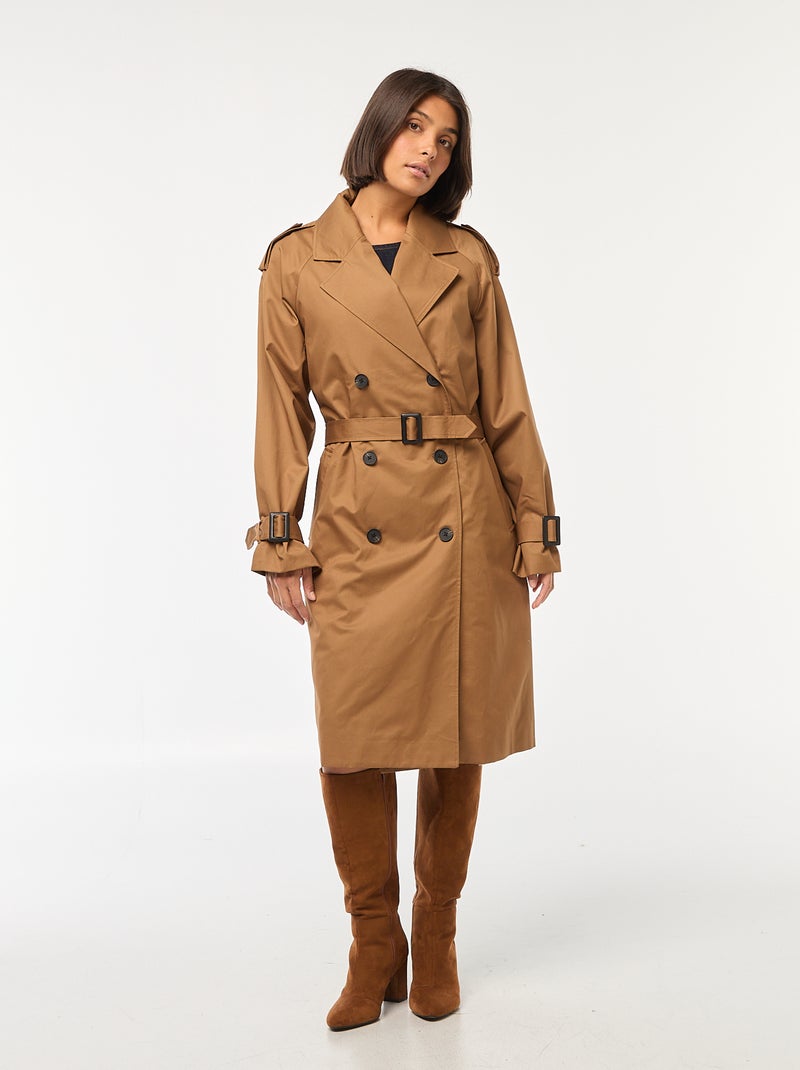 Trench midi leggero Marrone - Kiabi