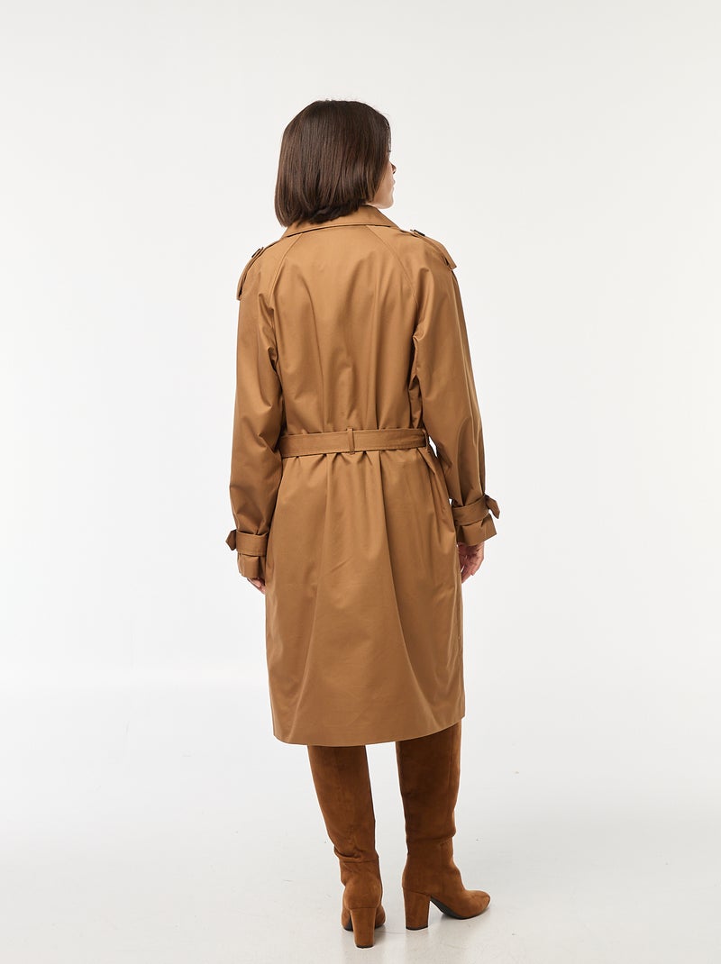 Trench midi leggero Marrone - Kiabi