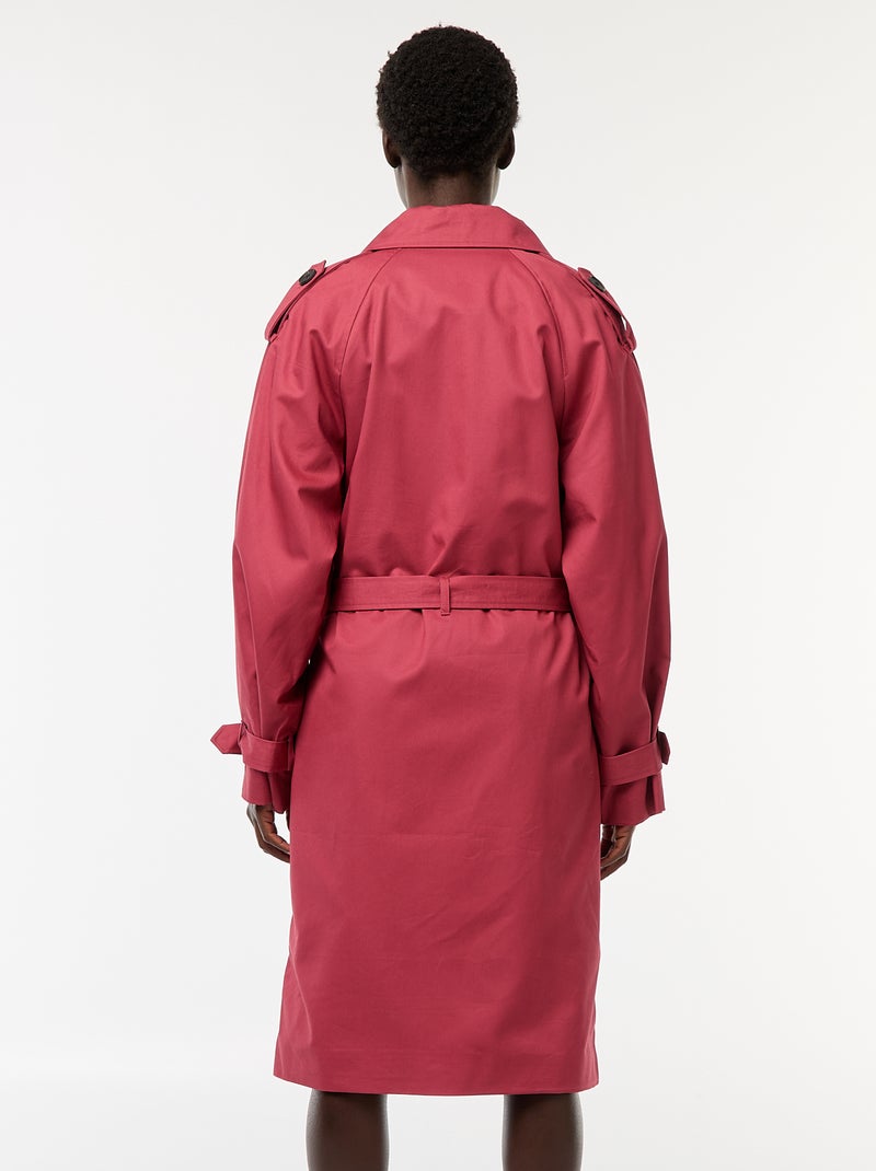 Trench midi leggero Rosso - Kiabi