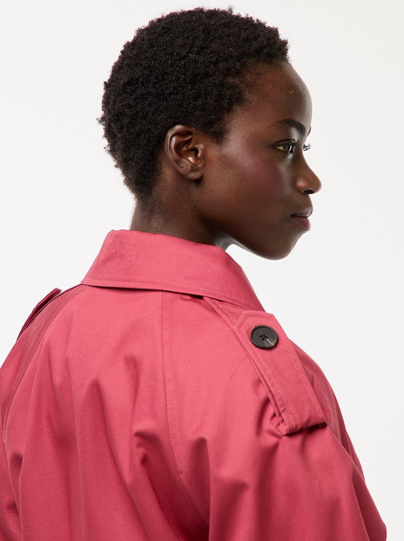 Trench midi leggero Rosso - Kiabi