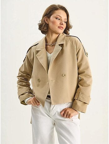 Trench oversize con chiusura a cintura lucci