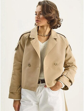 Trench oversize con chiusura a cintura lucci