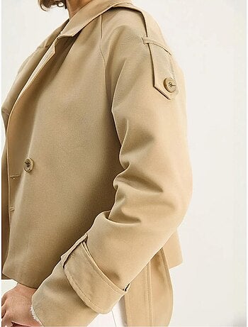 Trench oversize con chiusura a cintura lucci