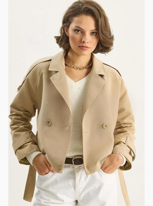 Trench oversize con chiusura a cintura lucci - Kiabi Trench oversize con chiusura a cintura lucci - Kiabi
