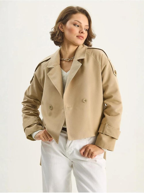 Trench oversize con chiusura a cintura lucci - Kiabi Trench oversize con chiusura a cintura lucci - Kiabi