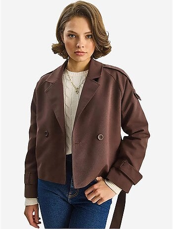 Trench oversize con chiusura a cintura lucci