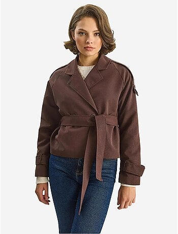 Trench oversize con chiusura a cintura lucci